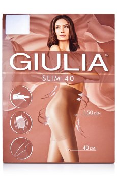 Колготки женские Giulia Slim классические, с подтягивающими шортиками, 40 DEN, Caramel, размер 2