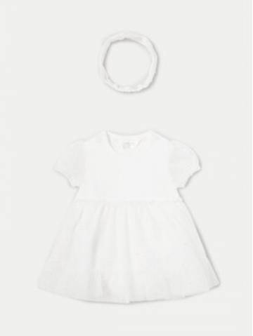 Mayoral Елегантне плаття 1629 Écru Regular Fit