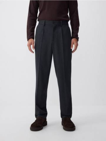 Reserved - Костюмні штани straight fit - темно-сірий - 278BK-90M Reserved - Костюмні штани straight fit - темно-сірий - 278BK-90M