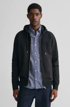 Мужское черное худи REG TONAL SHIELD Черный 3XL Gant 2037021