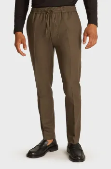 Мужские зеленые брюки COTTON VISCOSE TAPERED JOGGER Зеленый 46 Calvin Klein K10K113934