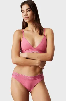 Женские розовые трусики с узором Розовый XS Calvin Klein 000QF7880E