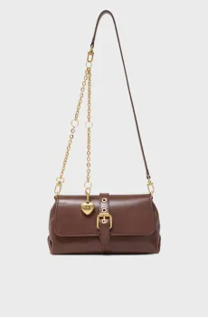 Женская коричневая кожаная сумка Miss M walk Коричневый ONESIZE MAJE MFAPM00375_Brown