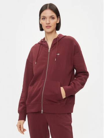 Gant Світшот Rel Shield Zip Hoodie 4204665 Бордовий Relaxed Fit Gant Світшот Rel Shield Zip Hoodie 4204665 Бордовий Relaxed Fit