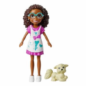 Ігровий набір Polly Pocket Стильний гардероб модниці кучеряве волосся та собака (HKV88/3) Ігровий набір Polly Pocket Стильний гардероб модниці кучеряве волосся та собака (HKV88/3)