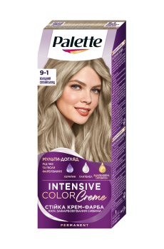 Стойкая крем-краска для волос Palette Интенсивный цвет, 9-1 Холодный светлый блонд, 110 мл