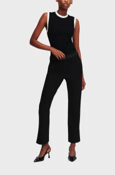 Женские черные брюки PUNTO PANTS Черный 40 Karl Lagerfeld 245W1001