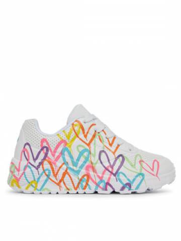 Skechers Снікерcи Uno Lite Spread The Love 314064L/WML Білий Skechers Снікерcи Uno Lite Spread The Love 314064L/WML Білий