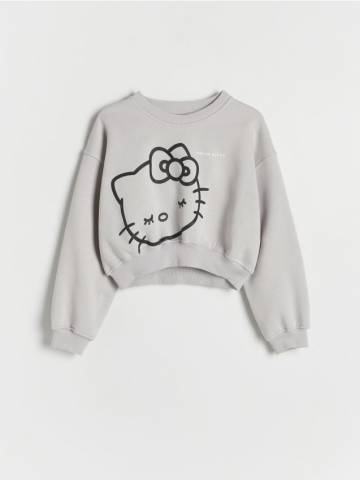 Reserved - Світшот Hello Kitty - світло-сірий - 005BP-09X Reserved - Світшот Hello Kitty - світло-сірий - 005BP-09X