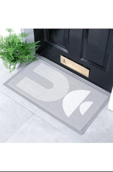 Коврик Artsy Doormats Grey Half Moon 70 x 40 cm