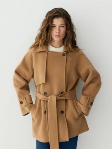 Reserved - LADIES` COAT - золотисто-коричневий - 371GX-82X Reserved - LADIES` COAT - золотисто-коричневий - 371GX-82X
