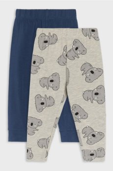 Бавовняні легінси з мотивом коали 2 pack - сірий