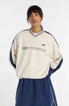 Женский бежевый реглан Satin Woven Pullover Бежевый XS New Balance WT61145ILIN