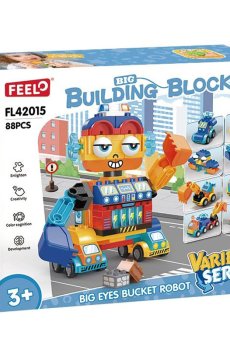 Детский конструктор FEELO TOYS Робот, 88 деталей, от 3 лет (FL42015)