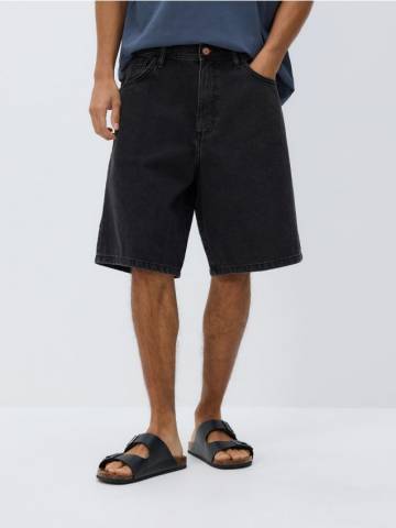 Reserved - Джинсові шорти baggy - чорний - YF672-99J