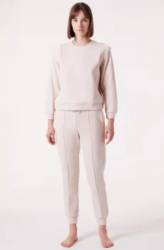 Женский пудровый свитшот BUNJI Розовый XS Etam 6535421