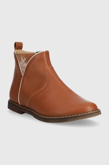 Детские кожаные ботинки Pom Dapi CITY APPLE цвет коричневый