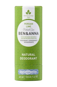 Дезодорант-стик Ben & Anna Natural Deodorant, Persian Lime, в эко упаковке, 40 г