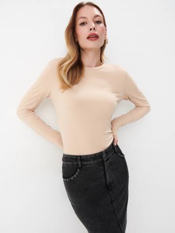 Mohito - Чорна блузка - бежевий - M