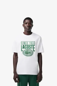 Мужская белая футболка Белый L-XL Lacoste TH7315001
