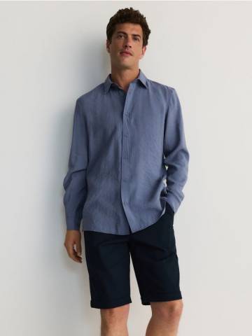 Reserved - Сорочка звичайного крою з модалі - темно-синій - 023BP-95X Reserved - Сорочка звичайного крою з модалі - темно-синій - 023BP-95X