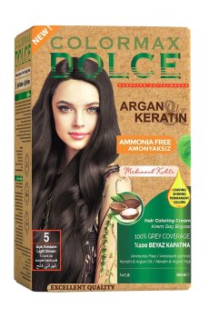 Безаммиачная крем-краска для волос Colormax Dolce Ammonia Free Hair Coloring Cream 5 Light Brown, 165 мл