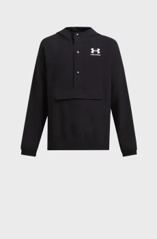 Детский черный анорак UA B Icon Woven Anorak Черный 7 Under Armour 1386701-001