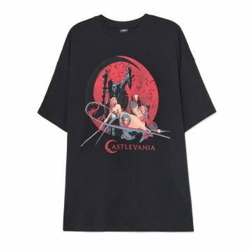 Cropp - Чорна футболка з принтом Castlevania - чорний Cropp - Чорна футболка з принтом Castlevania - чорний