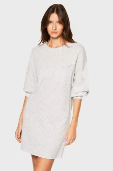 Женская серая ночная рубашка с узором GARY Серый S Etam 6549613
