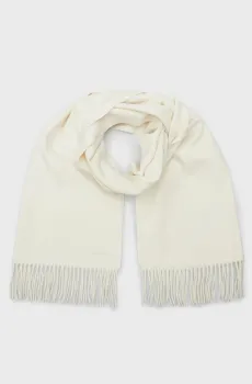 Женский белый шерстяной шарф WOOL WOVEN SCARF Белый ONESIZE Gant 4920203