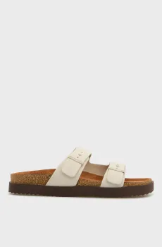 Мужские бежевые замшевые слайдеры ADJUSTABLE Бежевый 41 Tommy Hilfiger FM0FM05869