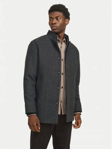 Jack&Jones Вовняне пальто Harrison 12258674 Сірий Regular Fit Jack&Jones Вовняне пальто Harrison 12258674 Сірий Regular Fit