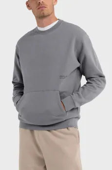 Мужской серый свитшот Серый L Replay M6054 .000.23040P