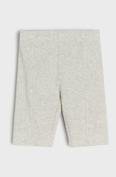 Трикотажні бавовняні велосипедки в рубчик - сірий