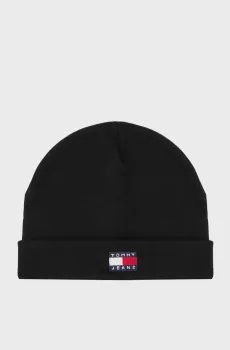 Мужская черная шапка TJM HERITAGE SHORT BEANIE Черный ONESIZE Tommy Jeans AM0AM12431