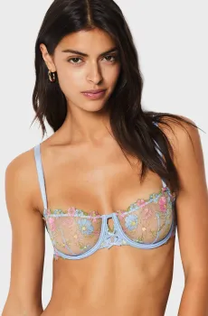 Женский голубой бюстгальтер-балконет SUPERBE Голубой 70D Etam 6547029
