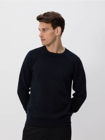 Reserved - Джемпер з бавовною - чорний - 688DR-99X