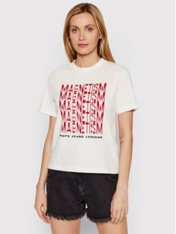 Pepe Jeans Футболка Cassandra PL504343 Білий Regular Fit Pepe Jeans Футболка Cassandra PL504343 Білий Regular Fit