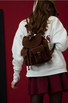 Рюкзак з клапаном - коричневий