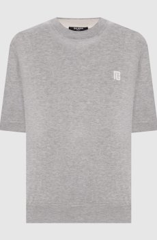 Серая футболка с шелком
