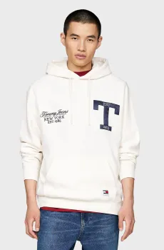 Мужское белое худи TJM RLX TOMMY GLITTER Белый L Tommy Jeans DM0DM20601