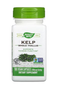 Ламинария Natures Way Kelp 600 мг, 100 капсул