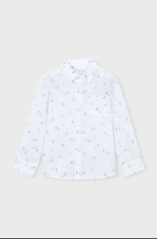 Детская рубашка с примесью льна Mayoral