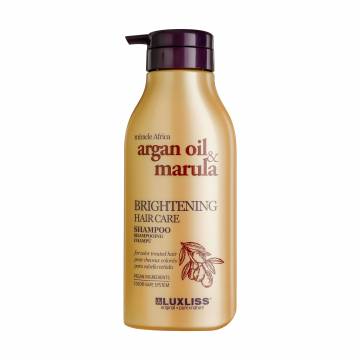Шампунь для блеска волос Luxliss Miracle Africa Brightening Hair Care Shampoo Argan Oil & Marula, 500 мл Шампунь для блеска волос Luxliss Miracle Africa Brightening Hair Care Shampoo Argan Oil & Marula, 500 мл