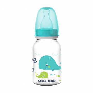 Бутылочка для кормления Canpol Babies Love & See с рисунком, с рождения, бирюзовая, 120 мл (59/300) Бутылочка для кормления Canpol Babies Love & See с рисунком, с рождения, бирюзовая, 120 мл (59/300)