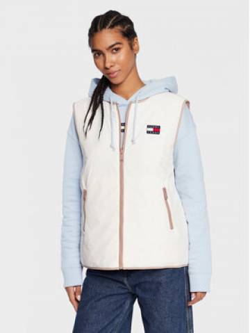 Tommy Jeans Безрукавка Reversible DW0DW14934 Écru Relaxed Fit Tommy Jeans Безрукавка Reversible DW0DW14934 Écru Relaxed Fit