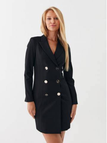Liu Jo Демісезонний плащ CF3059 J1857 Чорний Slim Fit Liu Jo Демісезонний плащ CF3059 J1857 Чорний Slim Fit