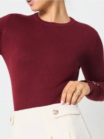 Джемпер з декоративними ґудзиками - світло-ліловий Джемпер з декоративними ґудзиками - світло-ліловий