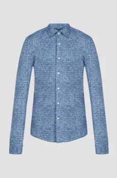 Мужская синяя рубашка Синий 42 BOSS 50513462;460