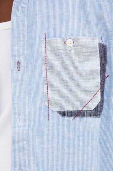 Рубашка с примесью льна Desigual ANDRES regular классический воротник 24WMCW15 Рубашка с примесью льна Desigual ANDRES regular классический воротник 24WMCW15
